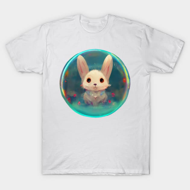 Cute bunny in a bubble T-Shirt by Starbuck1992